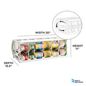 Cansolidator® Pantry Plus 60-can organizer dimensions diagram