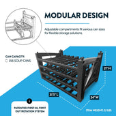 Shelf Reliance Cansolidator Max 156-can rotating food storage organizer