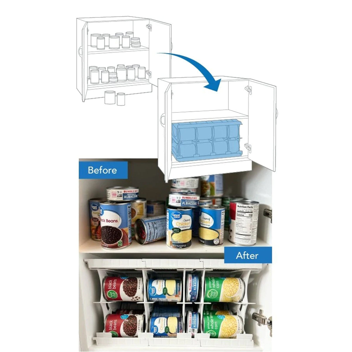 Cansolidator® Organizers Shelf Reliance
