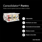 Cansolidator® Pantry 40-can rotating pantry organizer