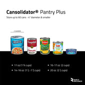 Cansolidator® Pantry Plus 60-can rotating pantry organizer
