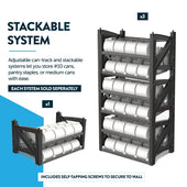 Shelf Reliance Cansolidator Max 60-can rotating food storage organizer