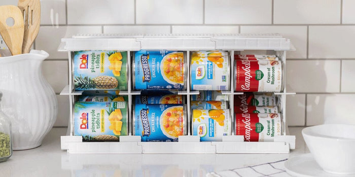 Make a canned food dispenser. Get organized! 